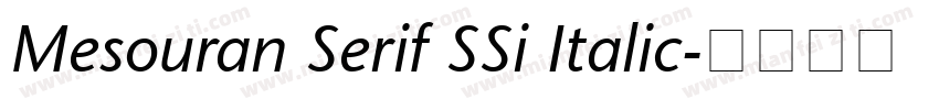Mesouran Serif SSi Italic字体转换